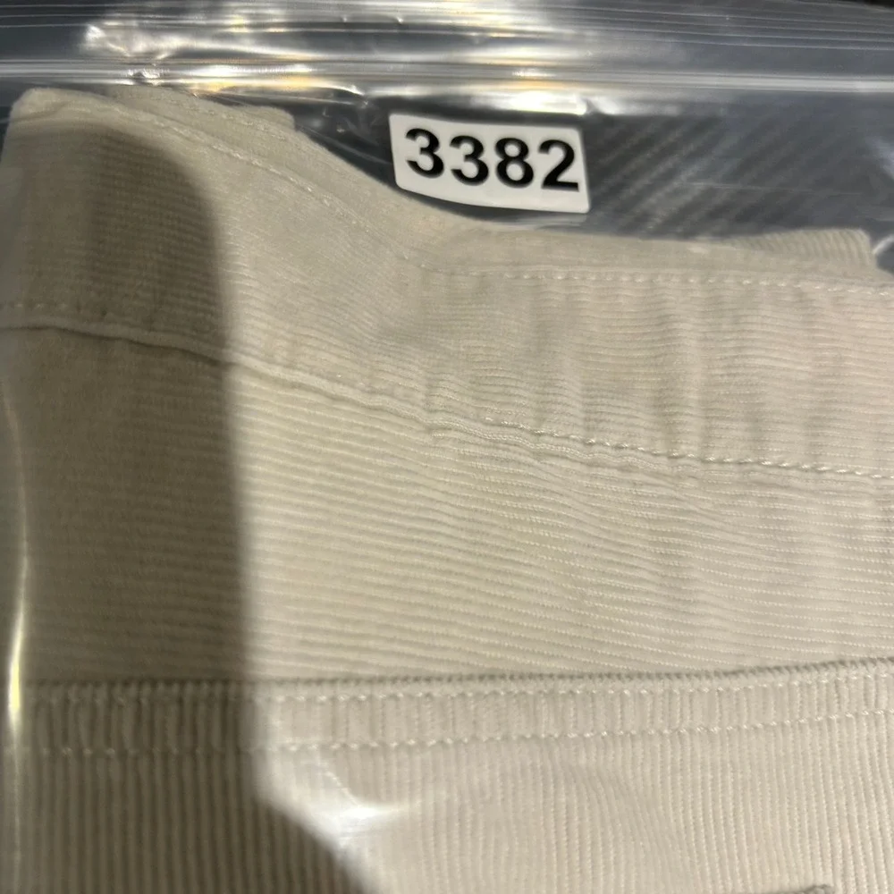 J.Crew Corduroy Pants Mens 35x32 Beige Flex Straight Fit CL248 Stone Stretch